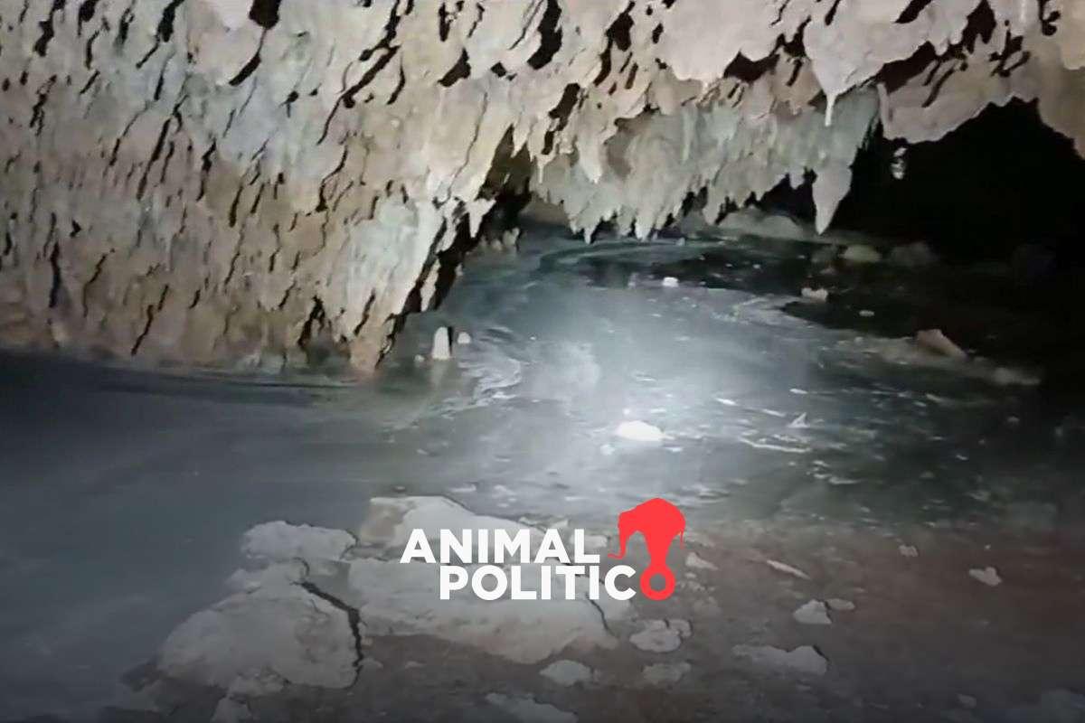 Tren Maya: Exhiben derrame de cemento en cuevas de Quintana Roo por construcción del tramo 5