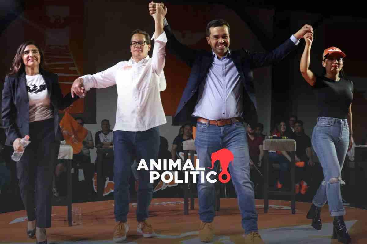 "Vamos a llevar al candidato por licuachela”: Máynez hace evento con Cuevas, Barrales y Chertorivski