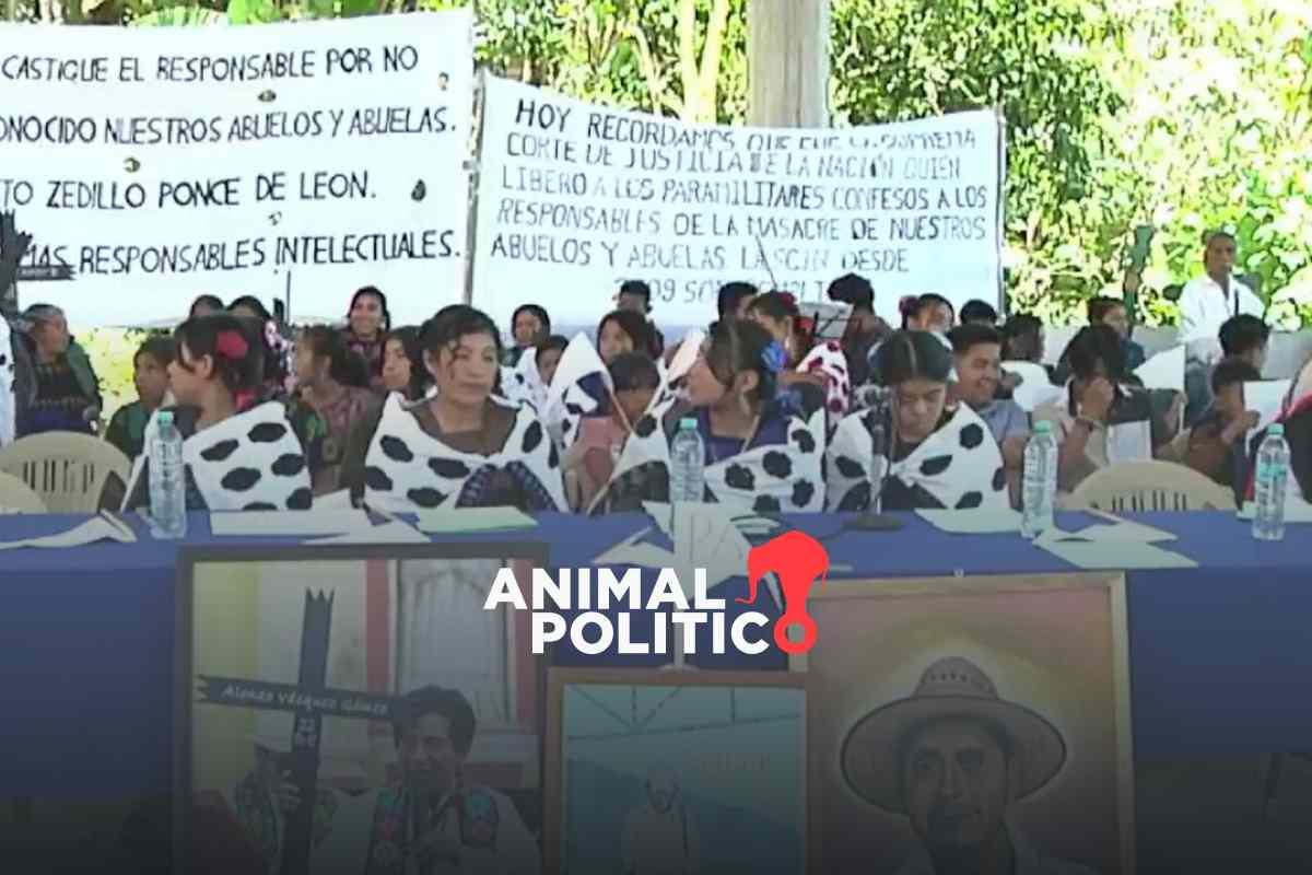 Las Abejas acusan a ministros de "corrupción" a 16 años de liberar a implicados en masacre de Acteal