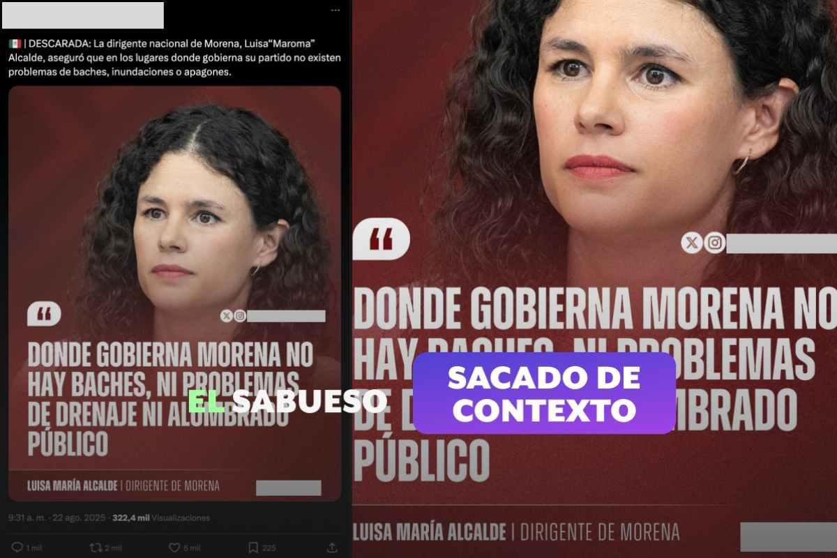 Luisa Alcalde no dijo que donde gobierna Morena no hay baches; está sacado de contexto  