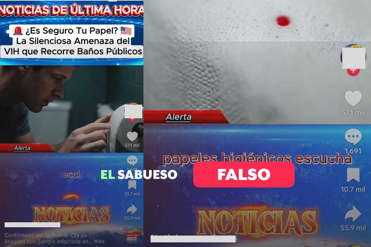 No existe una ola de ataques con sangre infectada de VIH en papel higiénico 