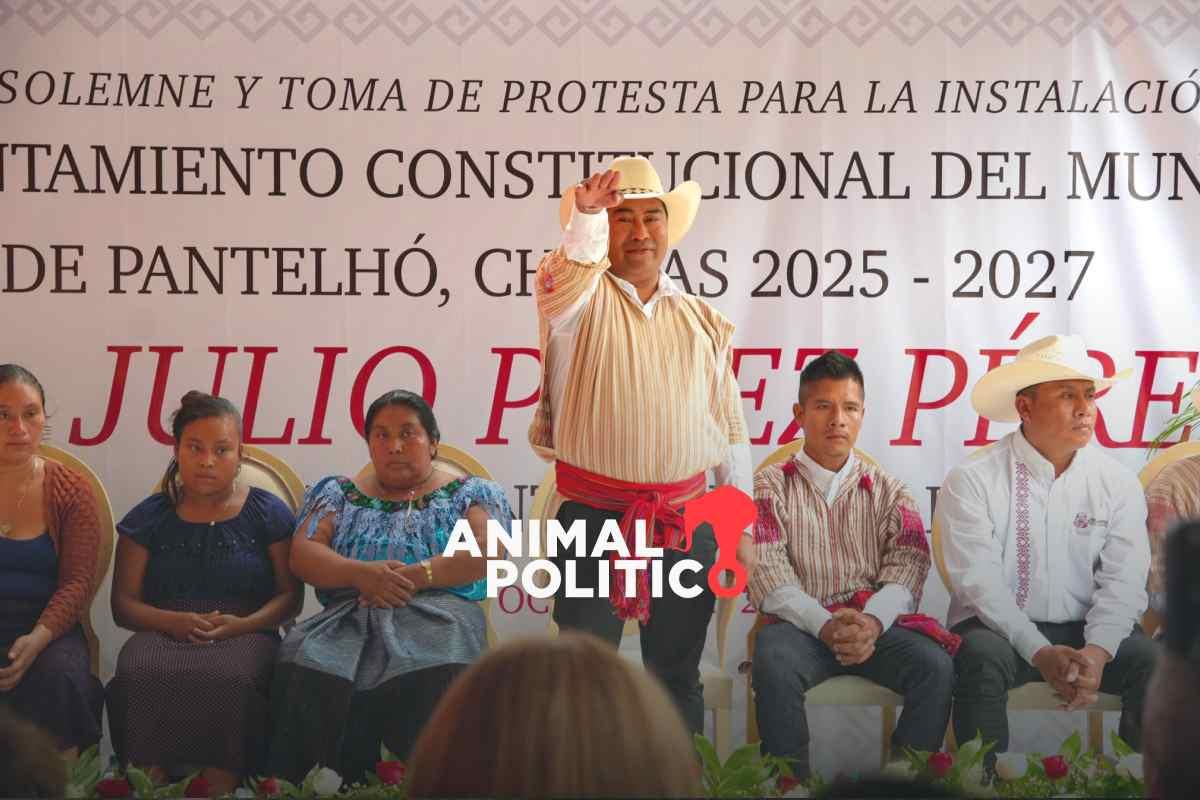 Julio Pérez toma protesta como presidente municipal de Pantelhó, Chiapas, tras 7 años sin tener un alcalde electo por la violencia