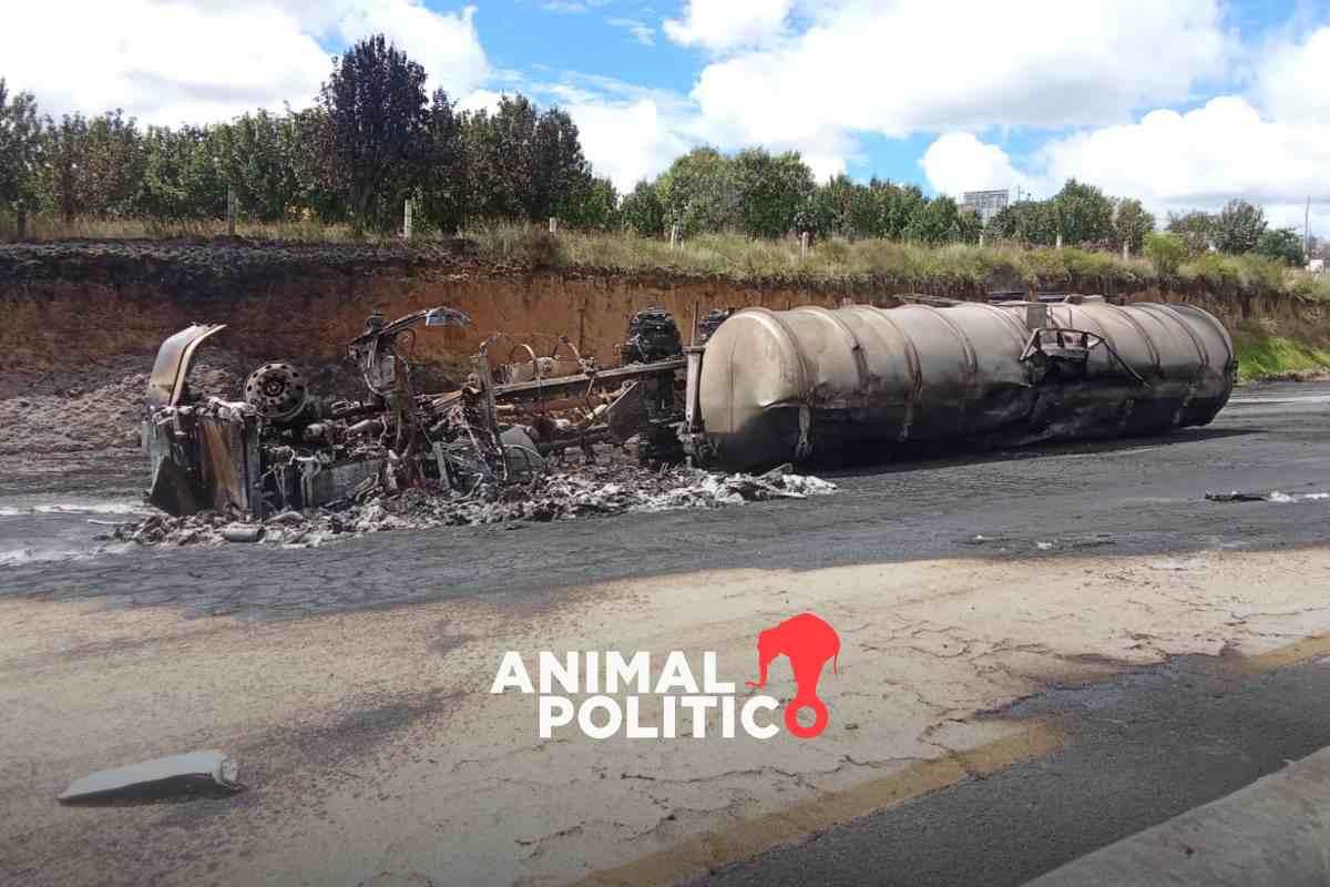 Choque entre dos pipas provoca explosión en la autopista México-Puebla: hay cierre en ambos sentidos