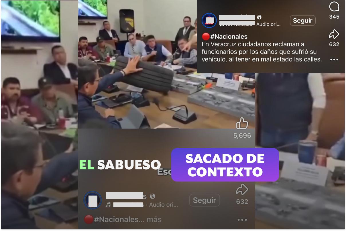Este clip no muestra reclamos entre funcionarios por daños de vehículos en Veracruz 