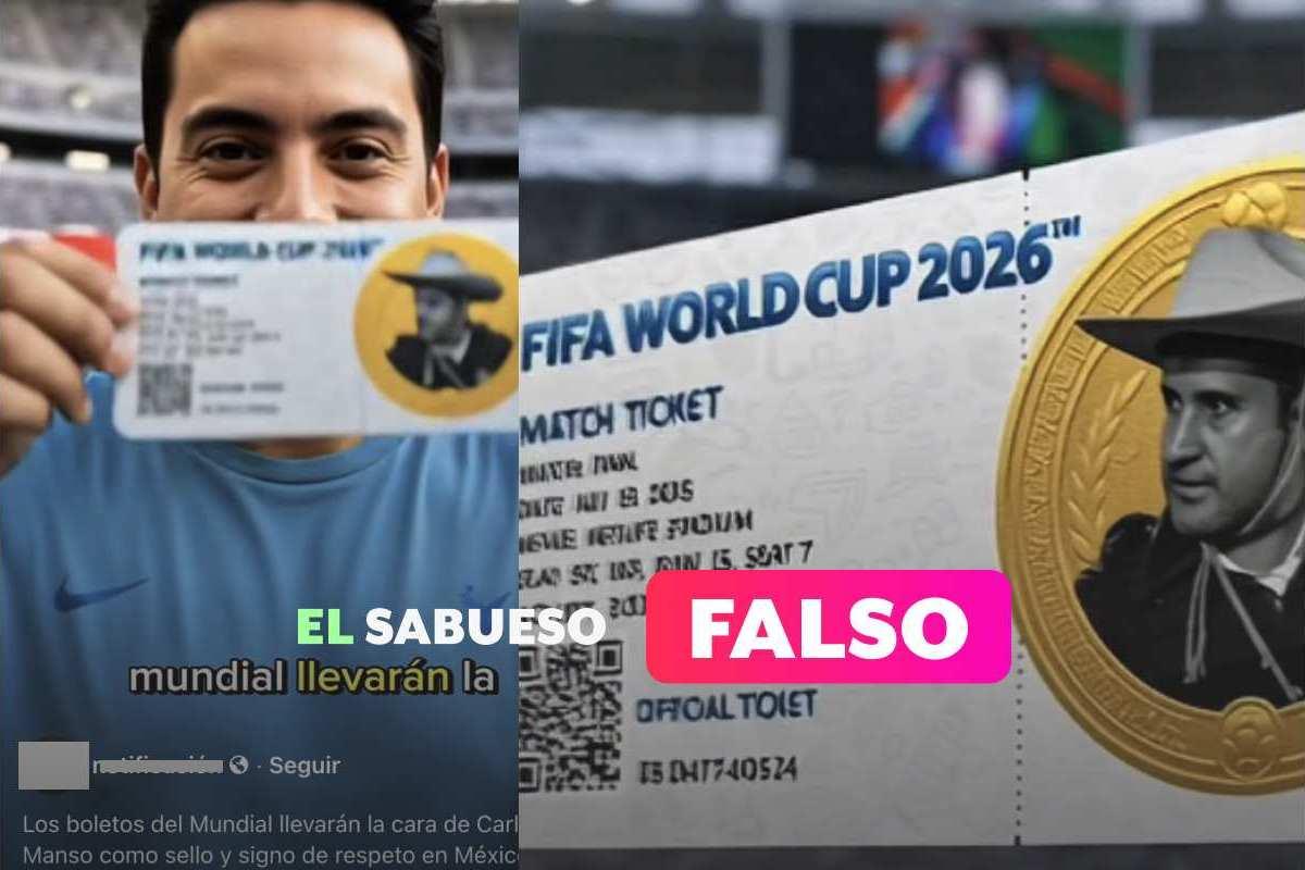 Los boletos del Mundial 2026 no exhibirán el rostro de Carlos Manzo; video que lo afirma desinforma