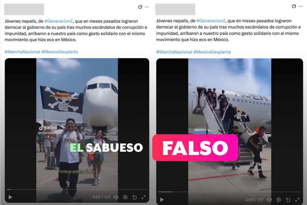 ¿Integrantes de la Generación Z de Nepal llegaron a la marcha de CDMX? Falso