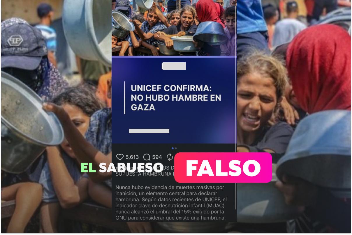 ¿Unicef negó que hubo hambruna en la Franja de Gaza? Es falso