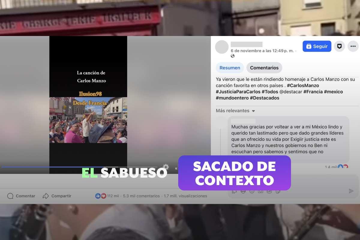 Este video no muestra un homenaje a Carlos Manzo en el extranjero