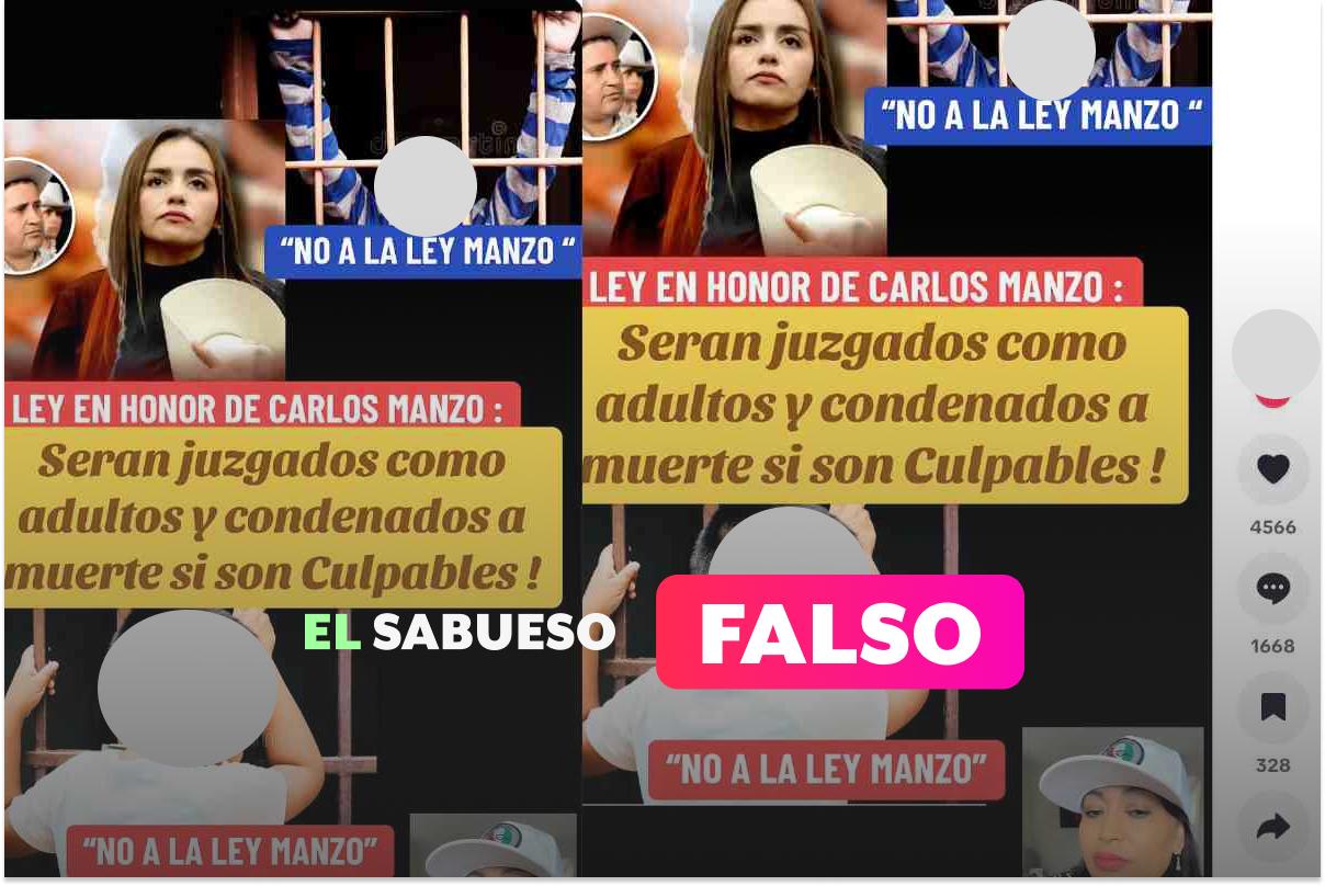 Video difunde falsamente que Grecia Quiroz propuso una ley para condenar a menores de edad a la pena de muerte