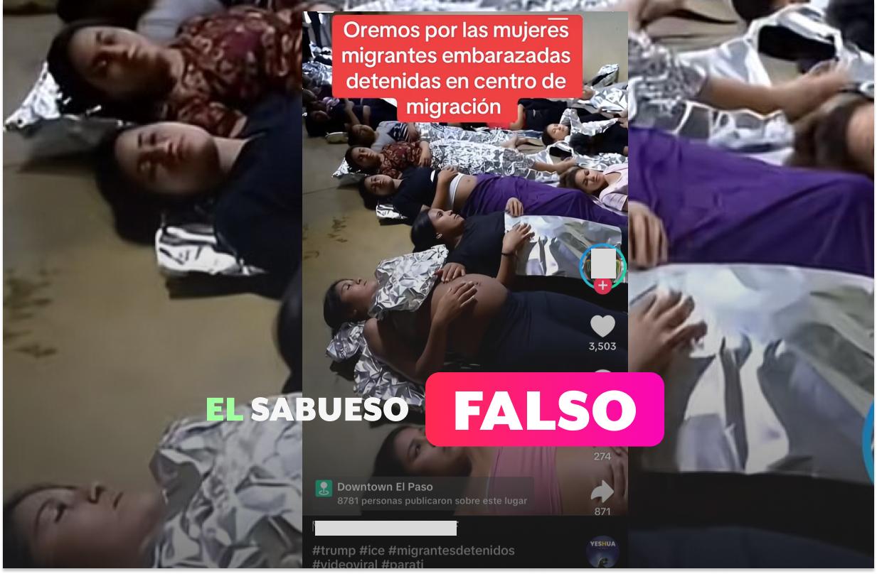 El video viral de mujeres embarazadas en centros de detención de migrantes es falso