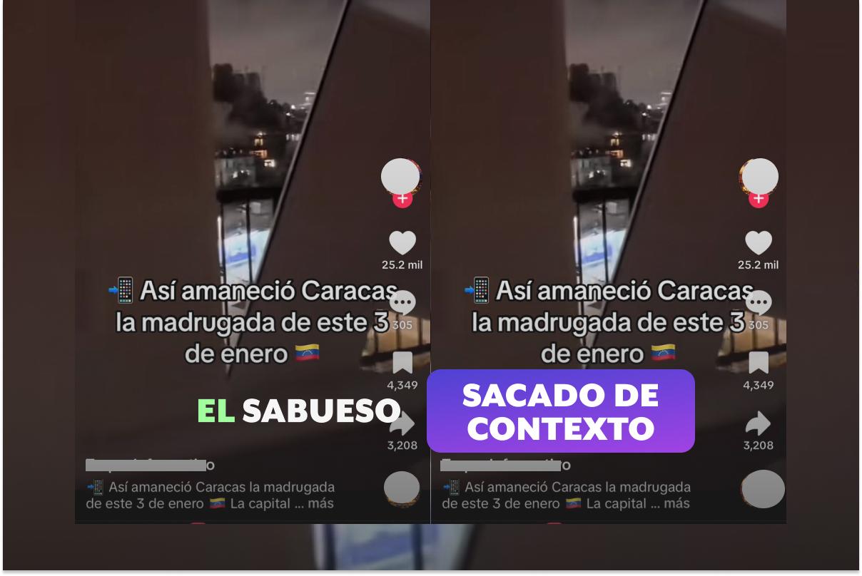 Este video corresponde a un ataque en Israel y no a la intervención estadounidense en Venezuela