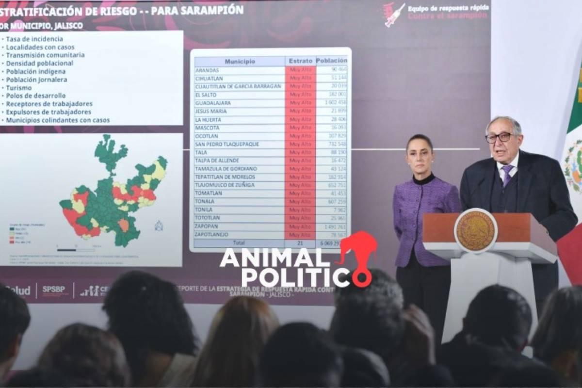 Jalisco y Chiapas registran el mayor número de casos de sarampión; Salud anuncia “dosis cero” para seis a once meses de edad