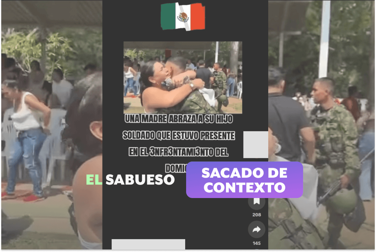 El video del abrazo entre una madre y un militar no es de México ni se relaciona con “El Mencho”