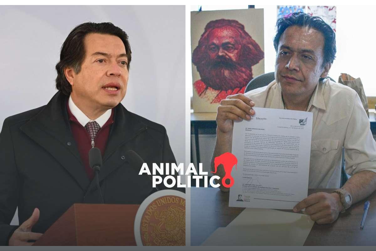 Marx Arriaga reta a Mario Delgado a demostrar que se le pidió incluir “mujeres en la historia” en libros de texto