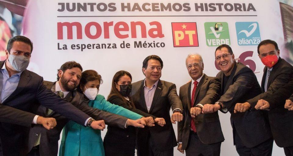 Morena, Verde, PT y Nueva Alianza irán juntos por las seis gubernaturas en 2022