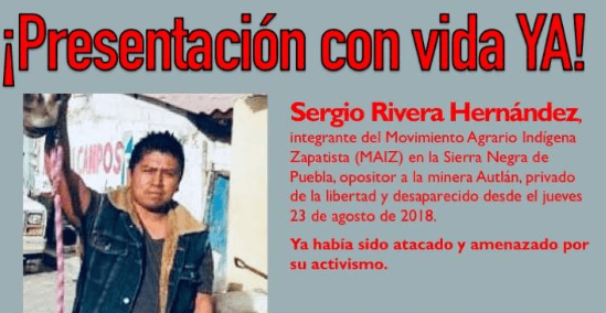 Reportan como desaparecido a opositor a proyecto hidroeléctrico en Puebla