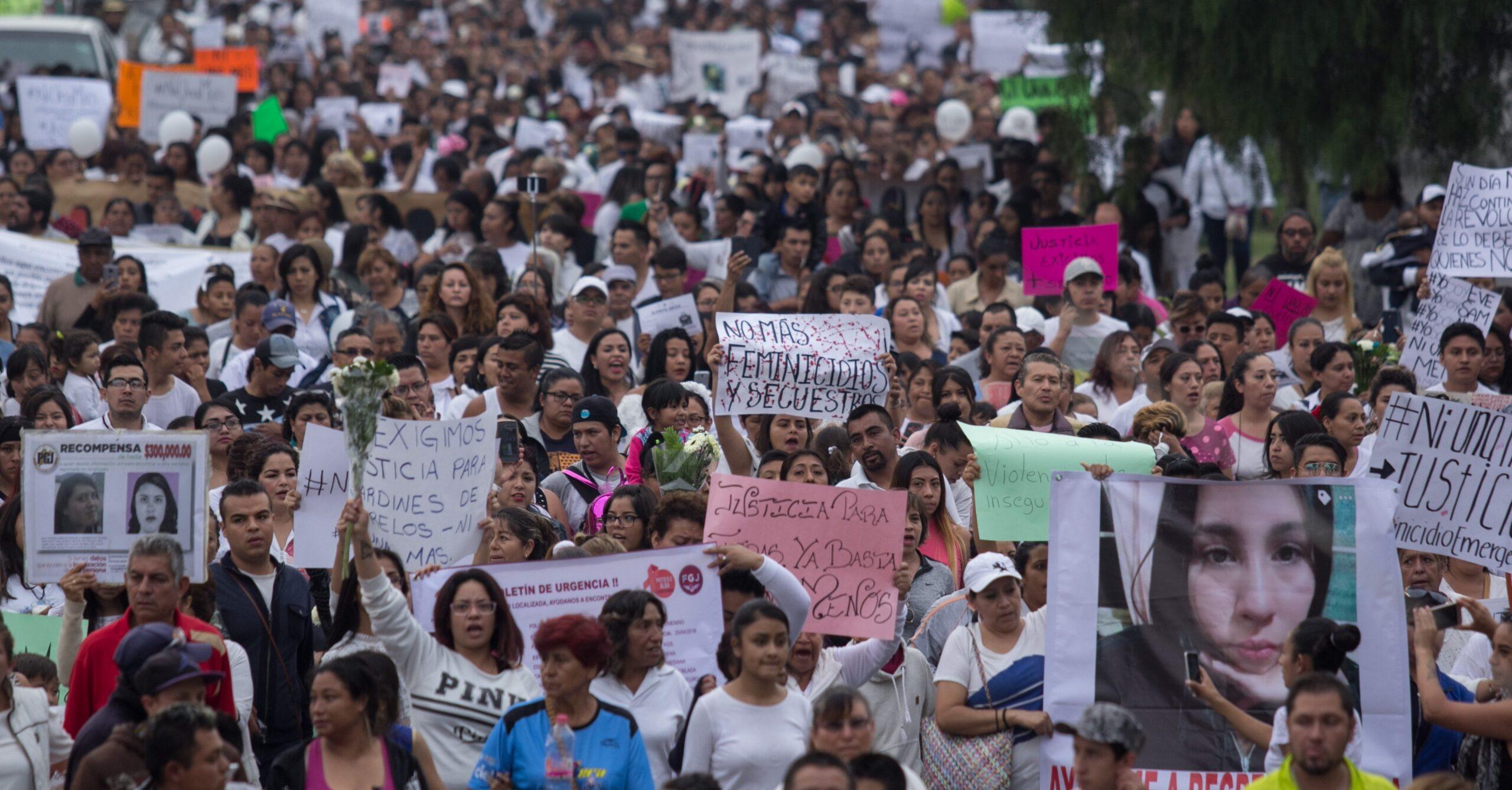 Familiares de víctimas marchan en Ecatepec para exigir justicia por desapariciones y feminicidios
