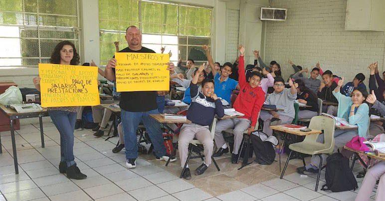 Maestros de Chihuahua anuncian paro indefinido de labores por adeudos del Estado