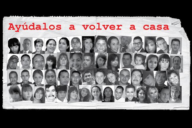 Los rostros y nombres de los 63 desaparecidos por los que se ofrece recompensa