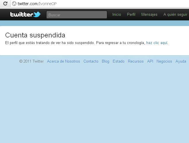 Suspenden cuenta de Twitter hackeada de Ivonne Ortega