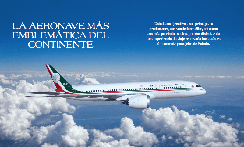‘Incomparable’, ’emblemático’: con un folleto el gobierno busca vender el avión presidencial
