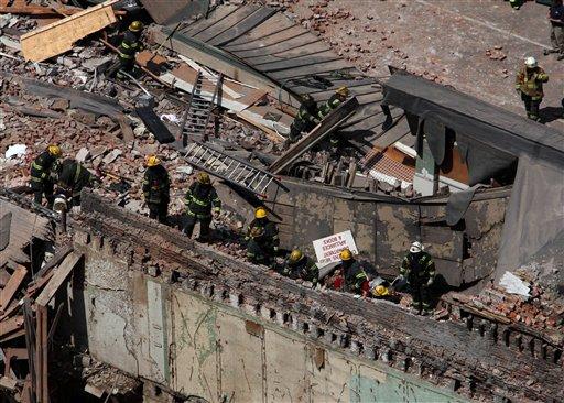 6 muertos y 13 heridos por colapso de edificio en EU