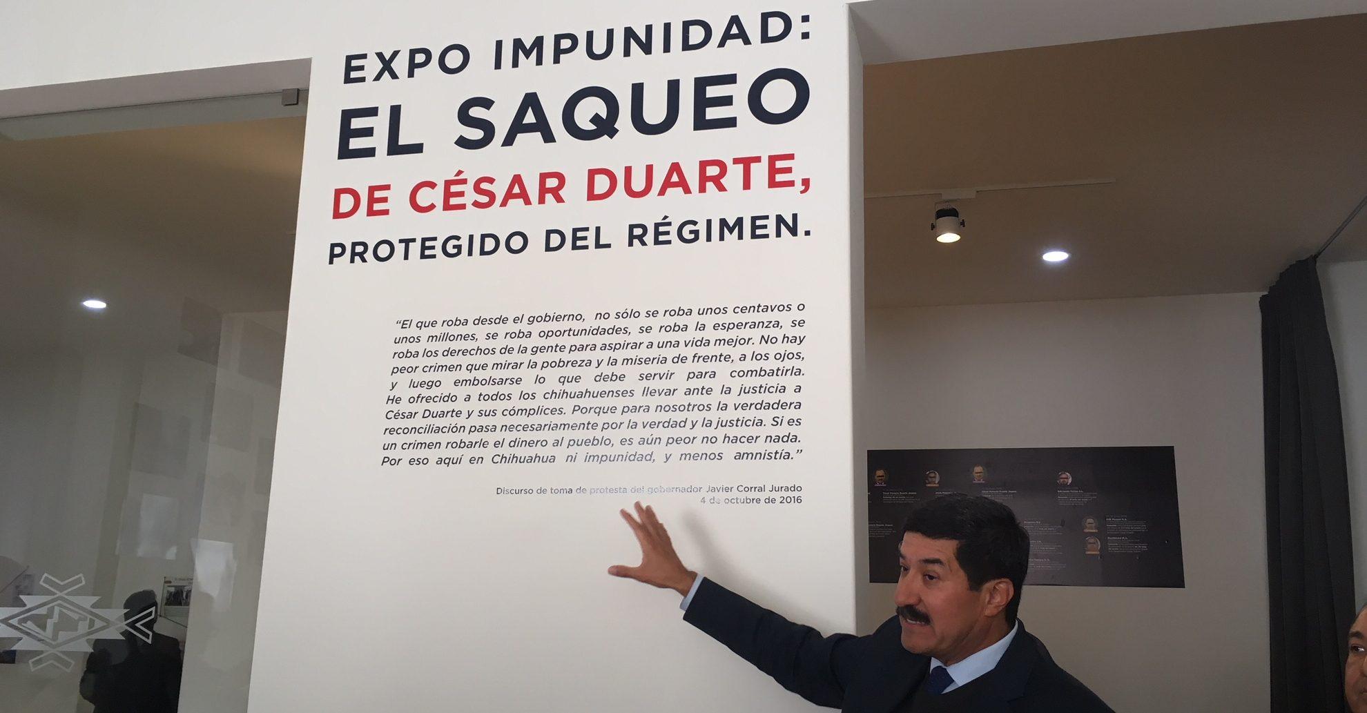 Corral presenta una exposición sobre los presuntos desvíos de César Duarte a Chihuahua