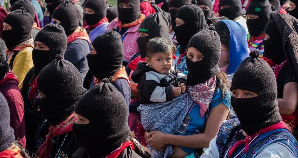 ‘Sin pedir permiso a ningún hombre’: Mujeres del EZLN se suman al paro del 9 de marzo