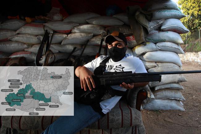 El mapa del conflicto en Michoacán, según las autodefensas
