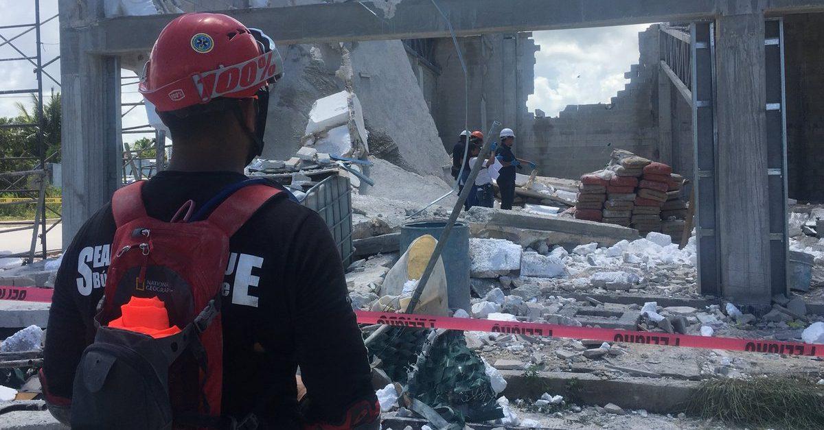 Derrumbe de construcción en Quintana Roo deja al menos una persona muerta y 10 lesionadas