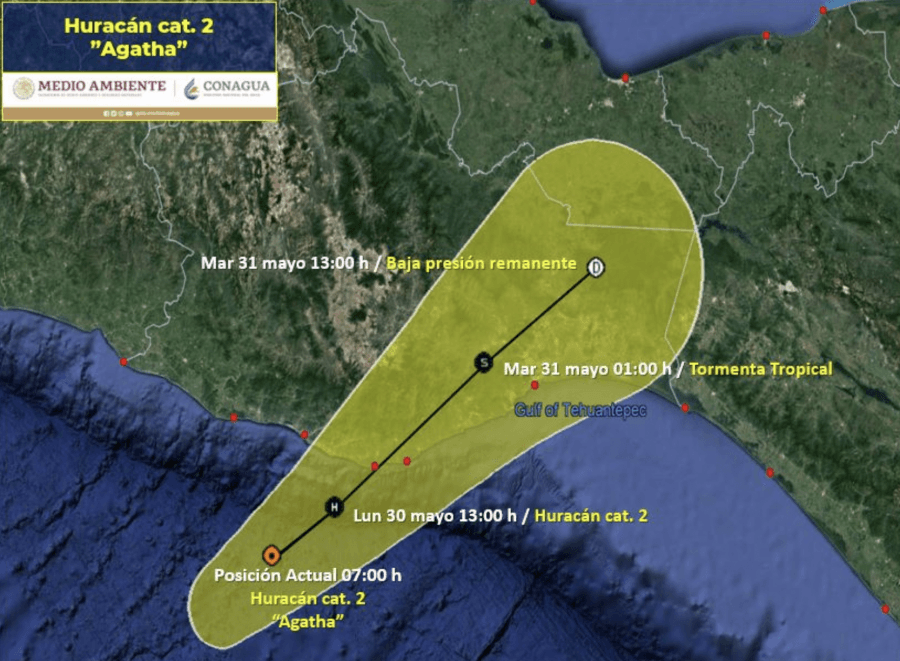 Huracán Agatha pega en Oaxaca, pero se reduce a categoría 1; activan alerta 7 estados