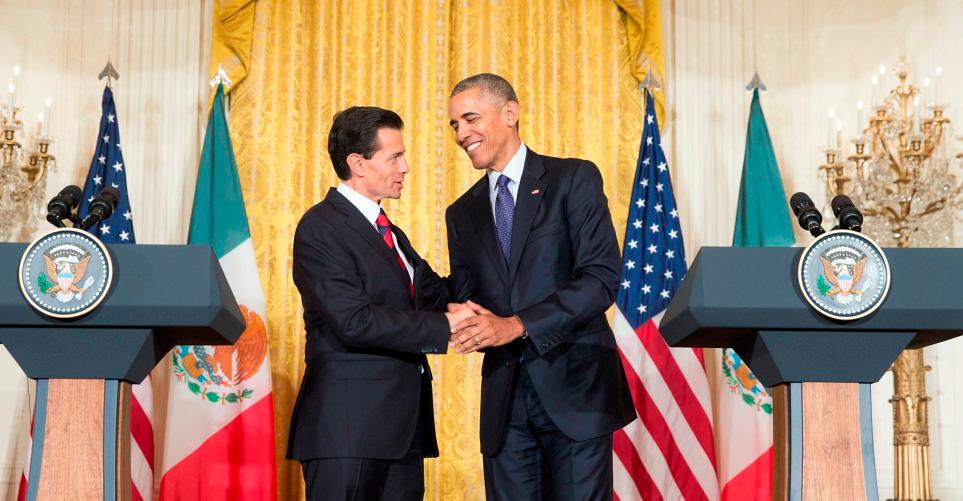 Peña y Obama apuestan por reforzar relación México-EU, mientras Trump insiste con el muro