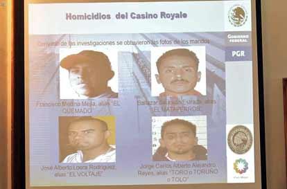 Presentan fotos de cuatro presuntos cabecillas de atentado en #CasinoRoyale