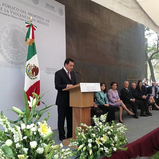 Inauguran Memorial de Víctimas; “nunca debió existir”: Osorio Chong