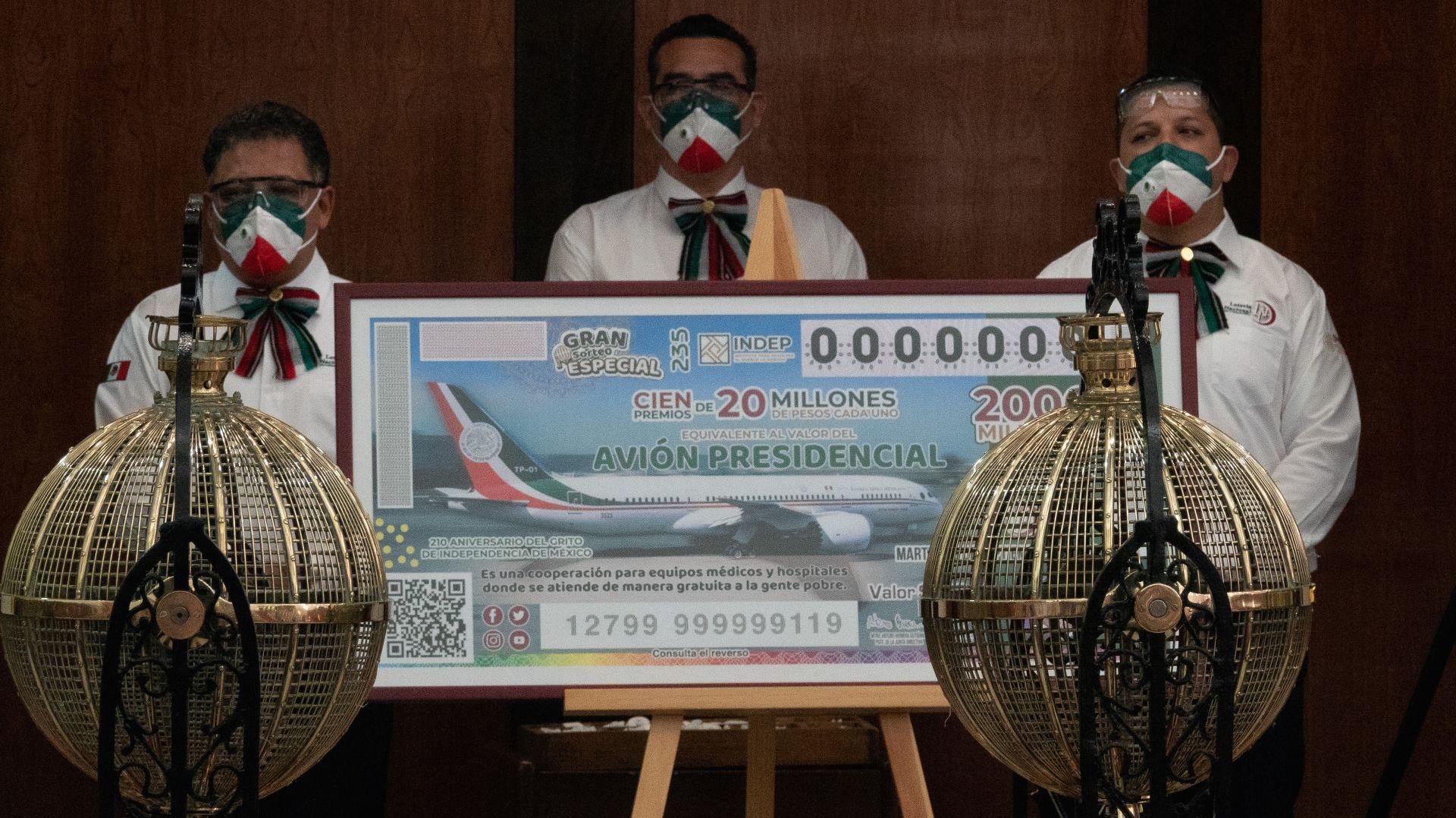 INAI ordena a la Lotería Nacional revelar información sobre el sorteo del avión presidencial