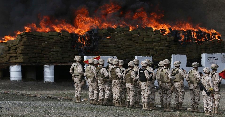 Los decomisos de drogas a cargo del Ejército cayeron en el primer mes con AMLO