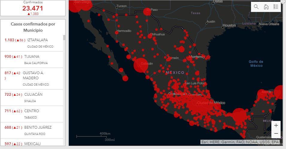 En este mapa del IPN puedes revisar los casos y muertes por COVID-19 en tu municipio y estado
