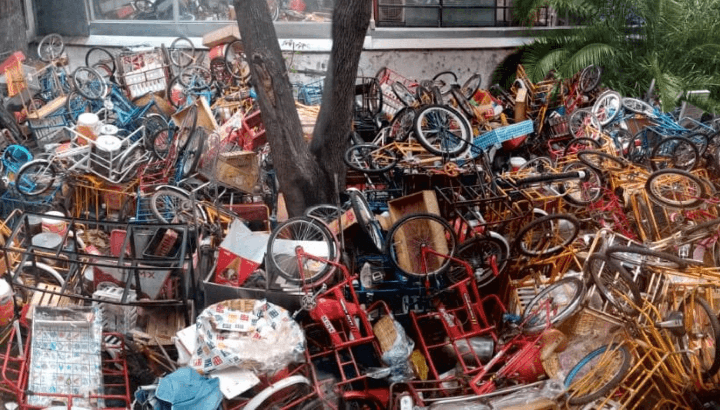 Alcaldía Miguel Hidalgo decomisa 140 triciclos de vendedores de Polanco; anuncia que serán destruidos
