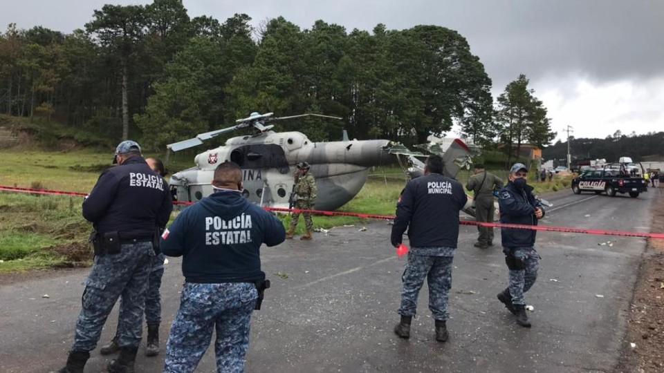 Cae helicóptero en donde viajaba el secretario de Gobierno de Veracruz