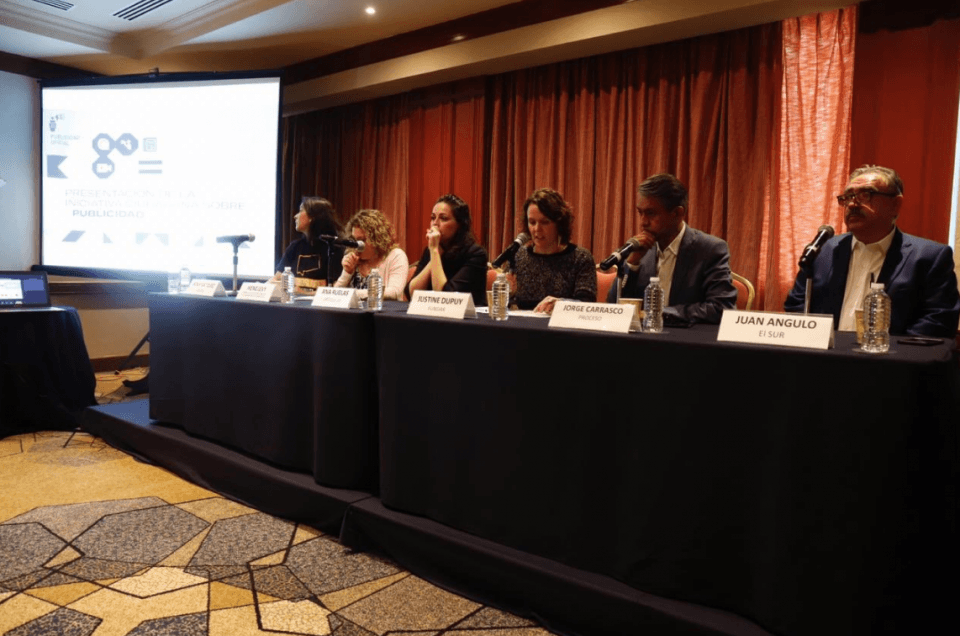 Topes de gasto, sanciones y transparencia en medios: colectivo presenta iniciativa en publicidad oficial