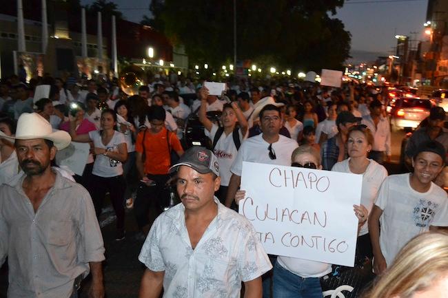 Sinaloa ya investiga quién organizó la marcha por el Chapo