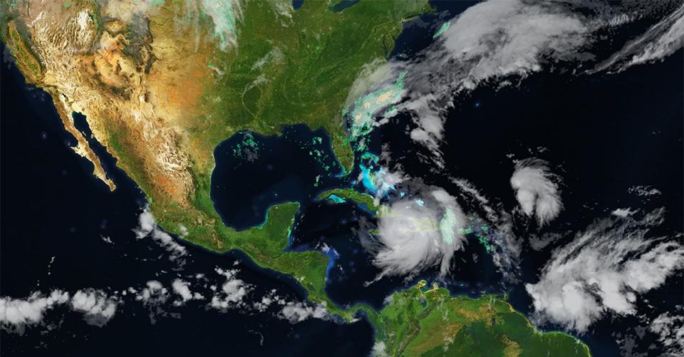 El huracán Matthew visto desde la Estación Espacial Internacional