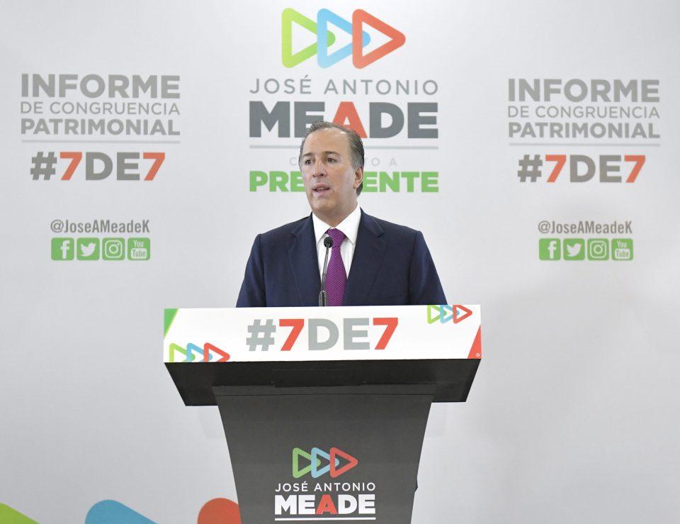 José Antonio Meade presenta su declaración patrimonial y la llama 7de7