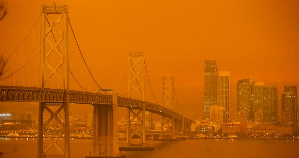 En fotos: Cielo de San Francisco se tiñó de un ‘naranja apocalíptico’ por incendios forestales