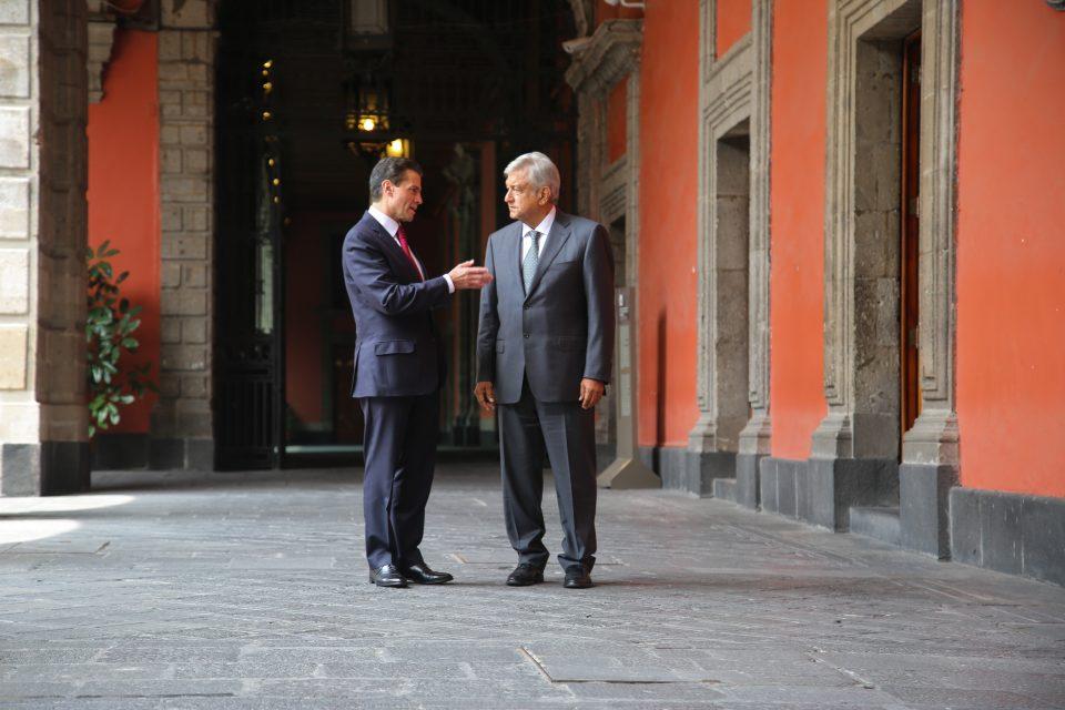López Obrador se reunirá esta tarde con Peña Nieto en Palacio Nacional