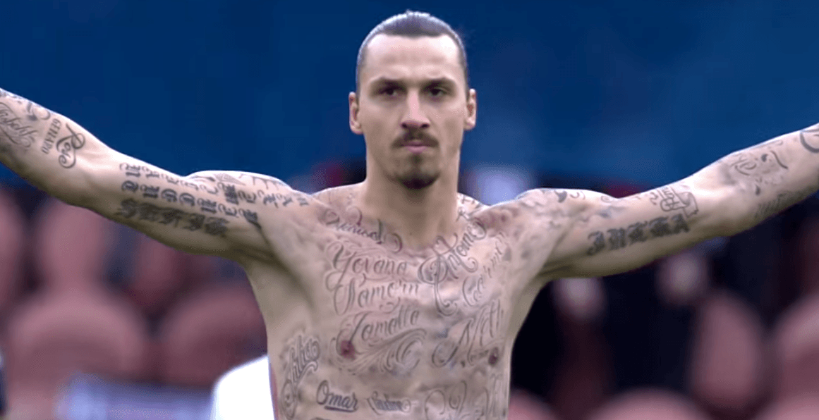 Ibrahimovic y sus 50 tatuajes en contra del hambre en el mundo