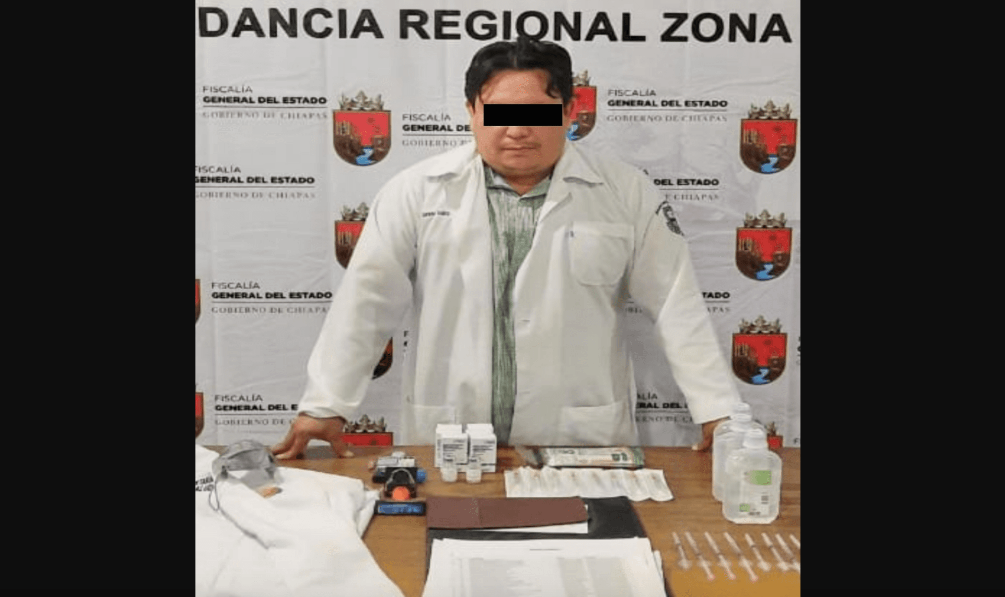 Detienen a hombre acusado de poner vacunas anti COVID-19 falsas en Tapachula, Chiapas