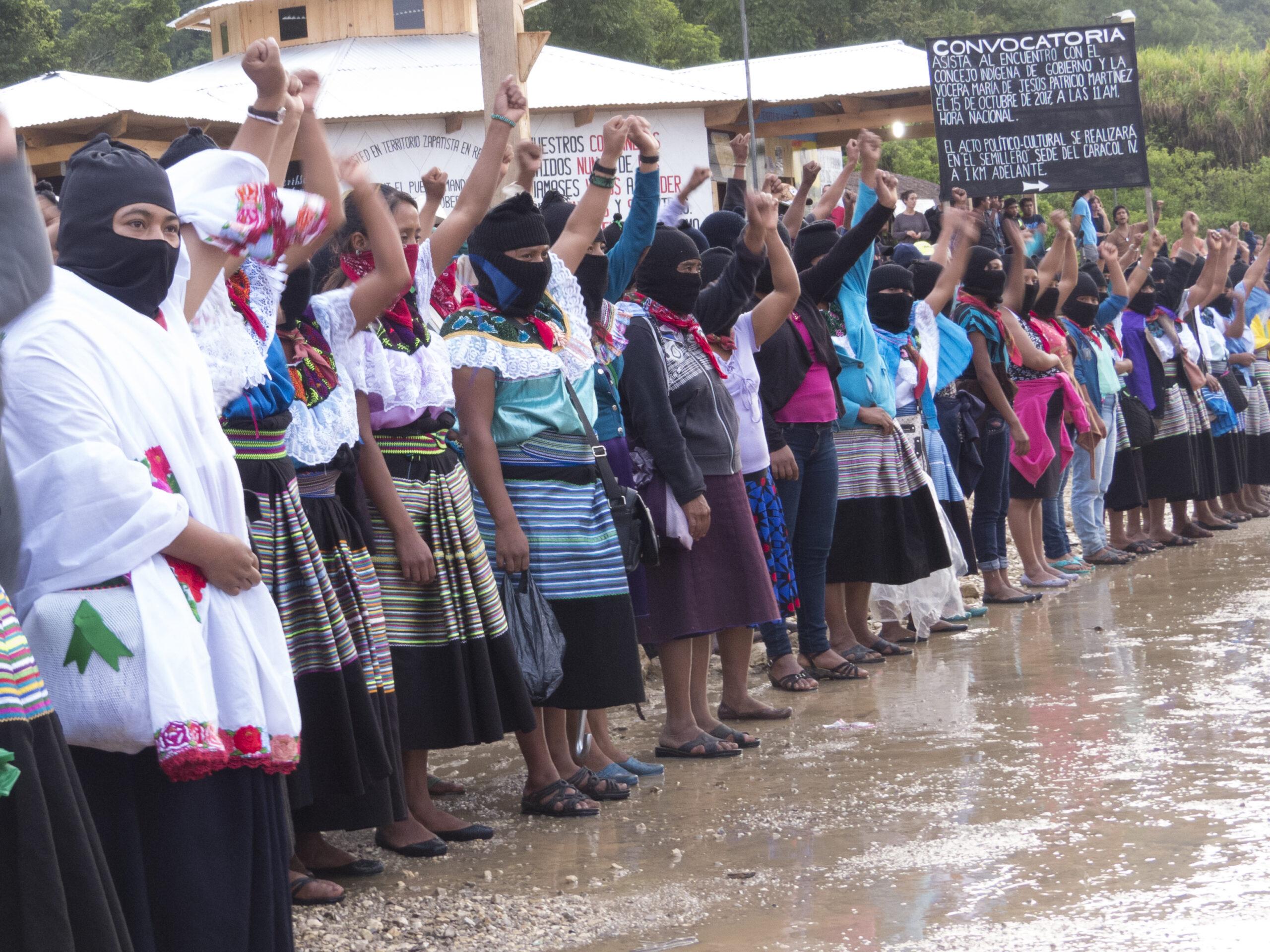 Marichuy visita pueblos zapatistas y critica trampas del INE a su candidatura
