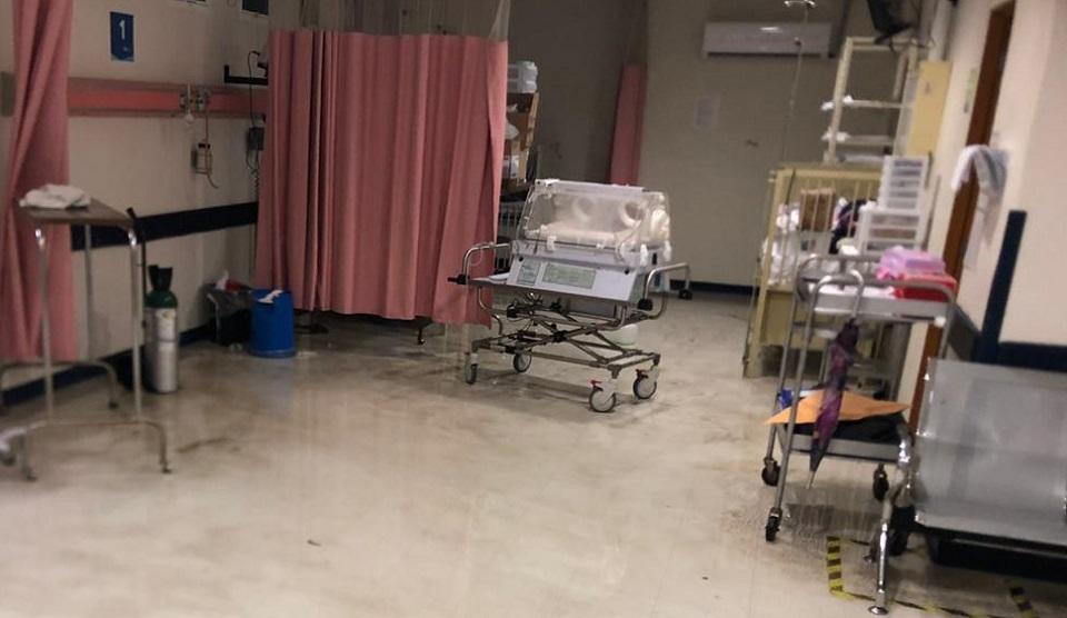 Hospital materno de Reynosa sufre inundación con lluvias de tormenta Hanna