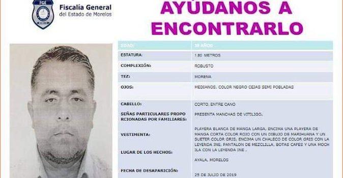 Asesinan en Morelos a encuestador del INEGI tras cuatro días desaparecido